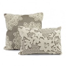 TAUPE ASTRID FLOWER  CUSHION  COVER